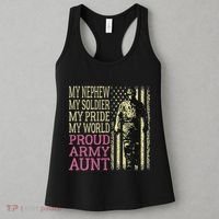 My Nephew My Soldier Hero Proud Army Aunt Military Auntie Women's Tank Top thumb 3