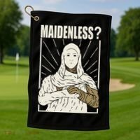 Maidenless No Maidens Golf Towel thumb 1