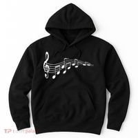Musical Notes Music Dad Text In Treble Clef Hoodie thumb 0