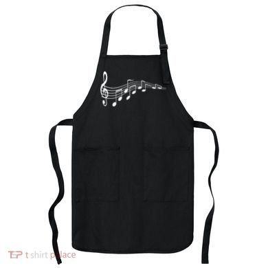 Musical Notes Music Dad Text In Treble Clef Apron