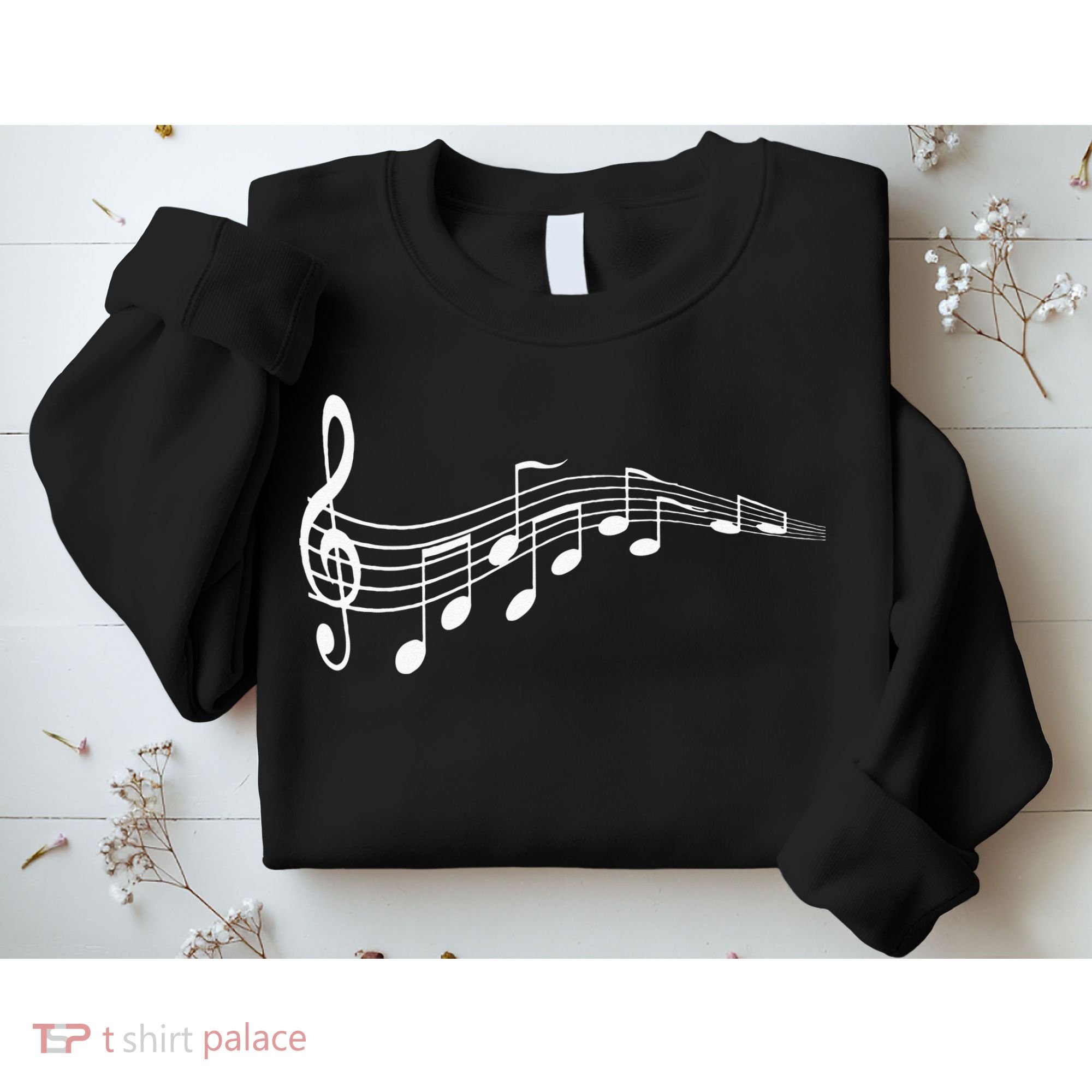 Musical Notes Music Dad Text In Treble Clef Sweatshirt