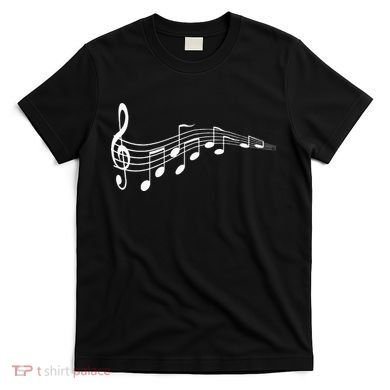 Musical Notes Music Dad Text In Treble Clef T-Shirt