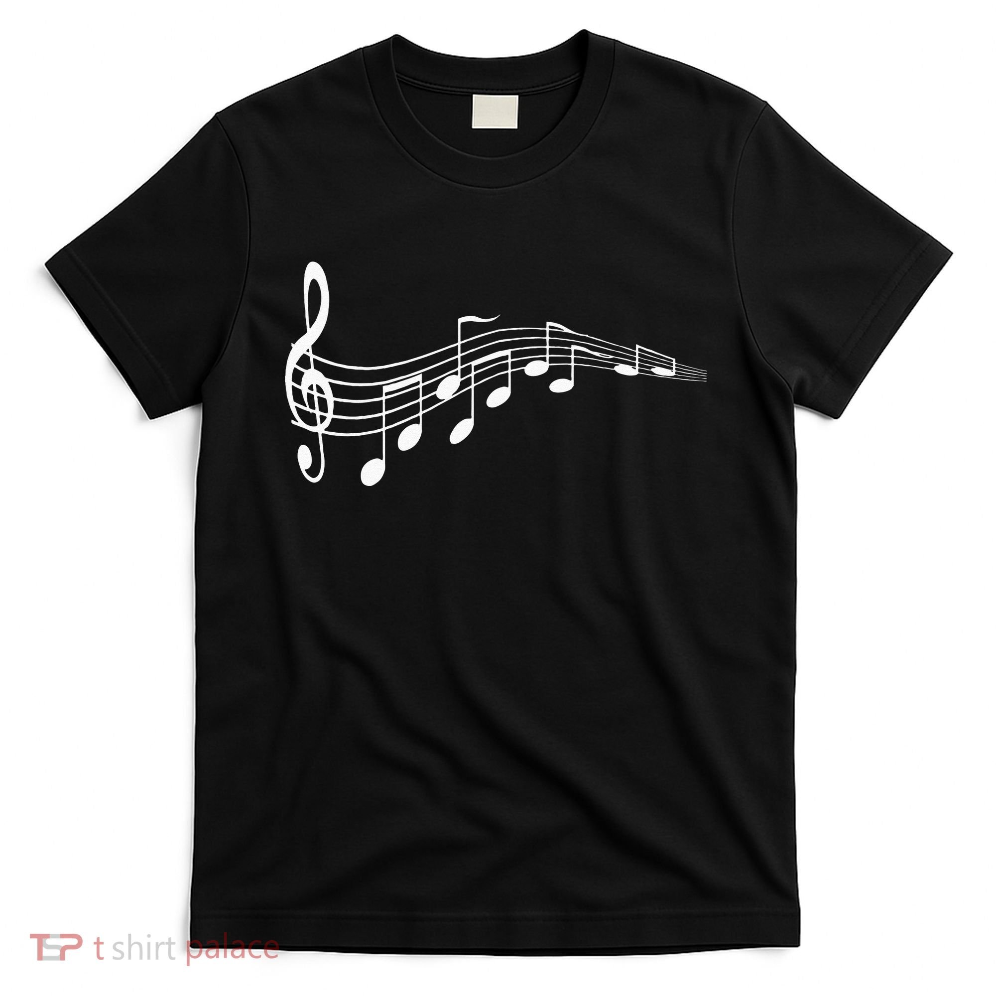 Musical Notes Music Dad Text In Treble Clef T-Shirt