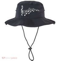 Musical Notes Music Dad Text In Treble Clef Bucket Hat thumb 0
