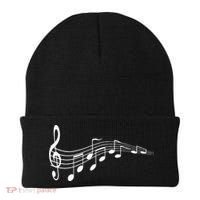Musical Notes Music Dad Text In Treble Clef Beanie thumb 0