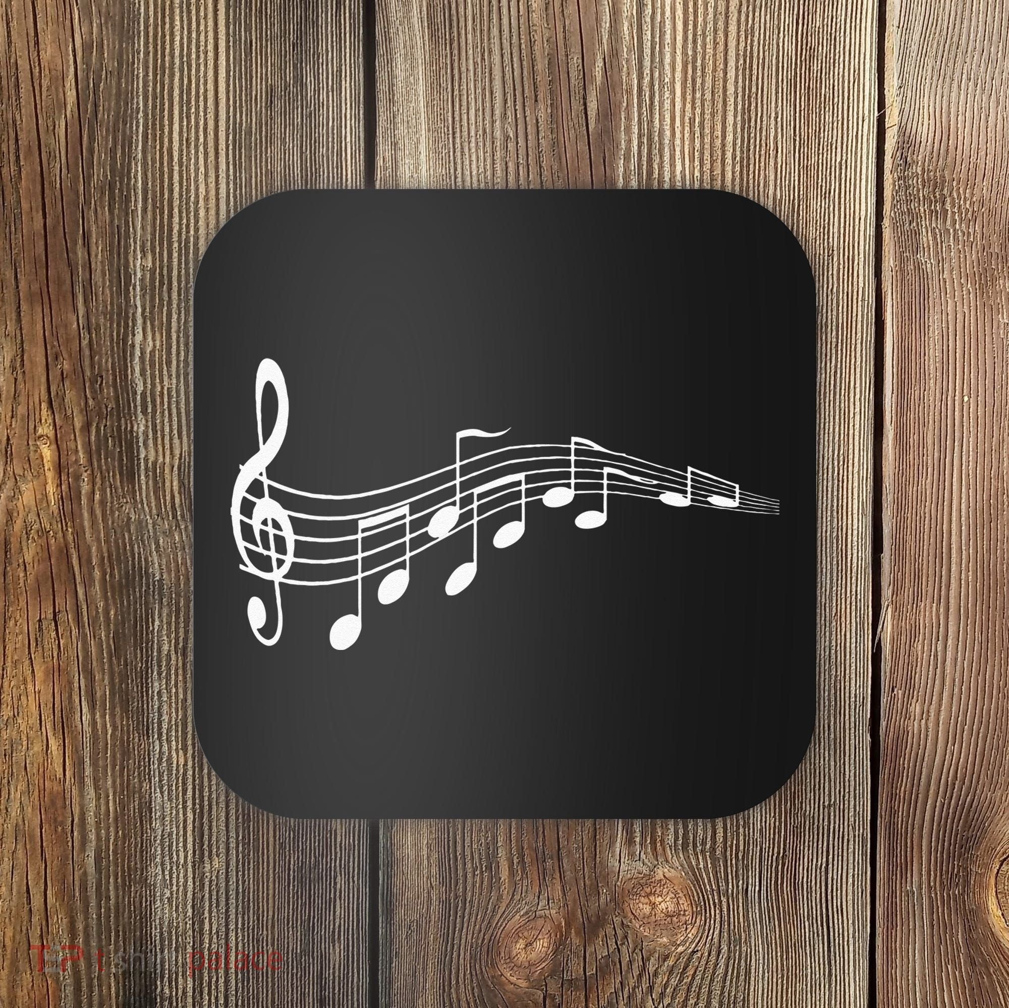 Musical Notes Music Dad Text In Treble Clef Coaster