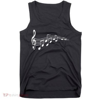 Musical Notes Music Dad Text In Treble Clef Tank Top