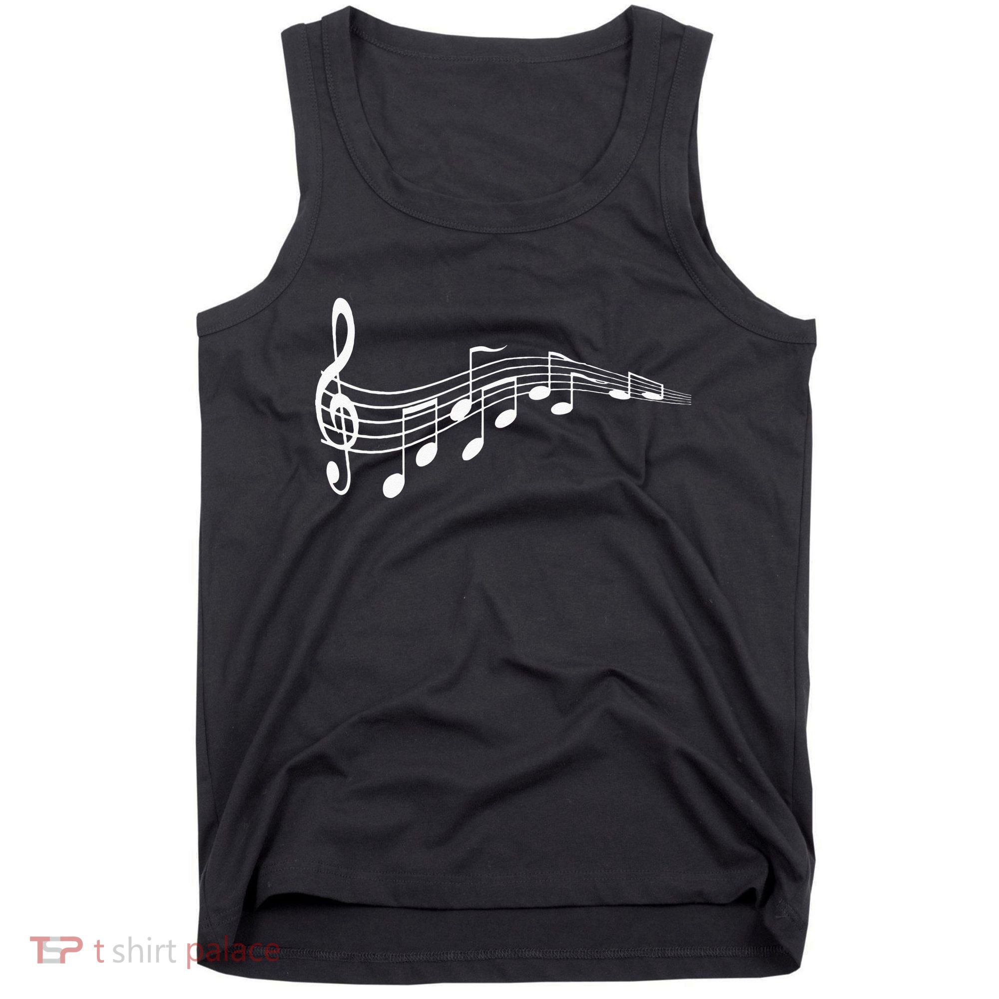 Musical Notes Music Dad Text In Treble Clef Tank Top