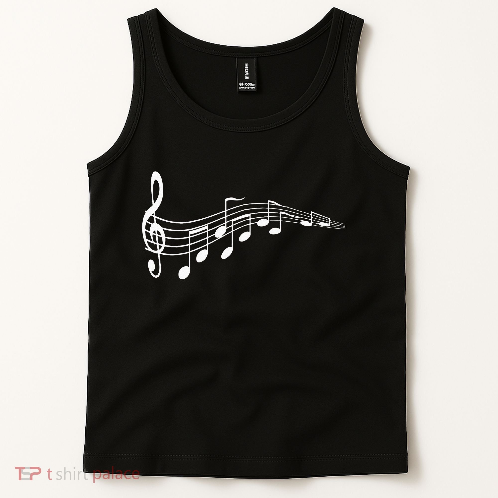 Musical Notes Music Dad Text In Treble Clef Tank Top