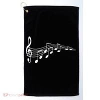 Musical Notes Music Dad Text In Treble Clef Golf Towel thumb 0