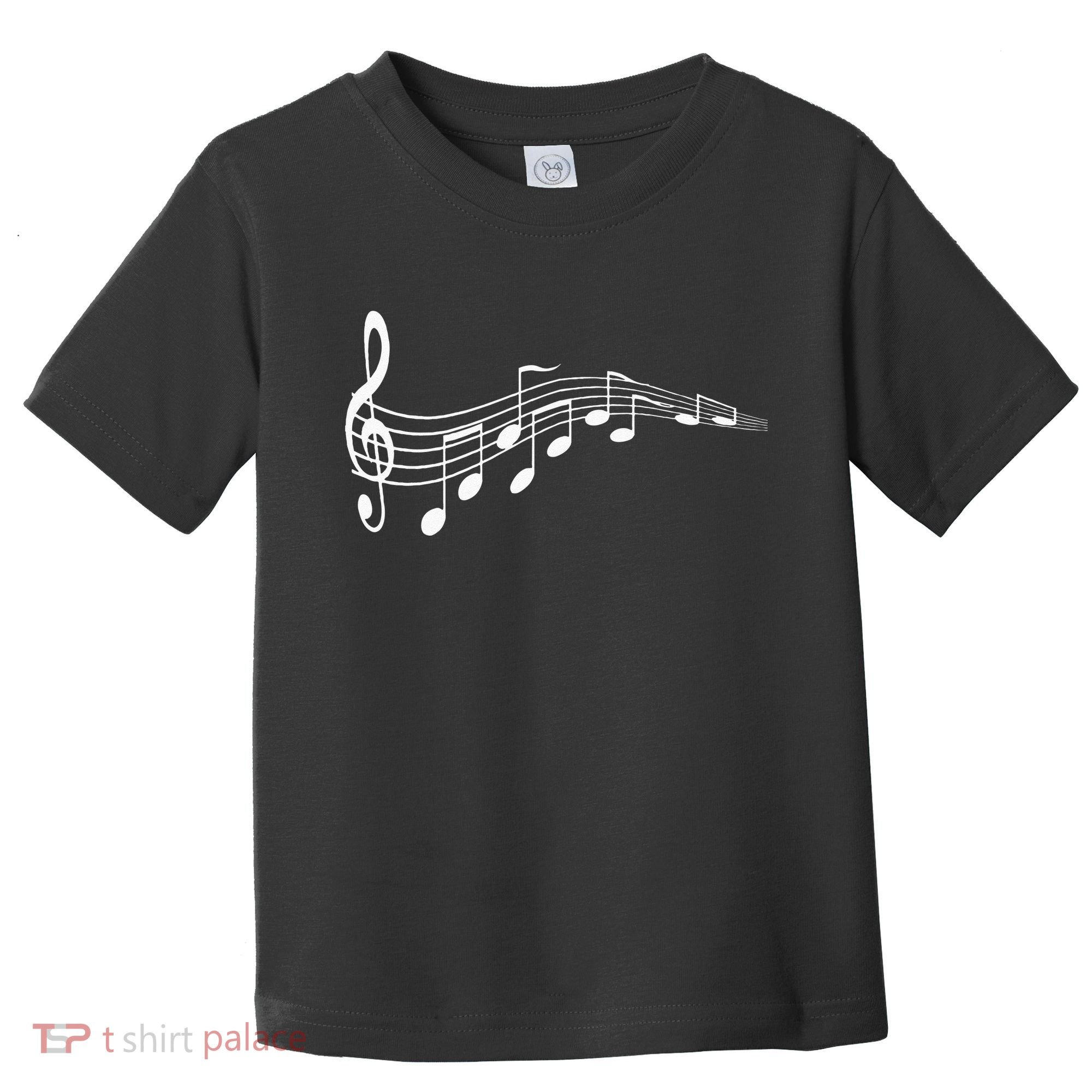 Musical Notes Music Dad Text In Treble Clef Toddler T-Shirt