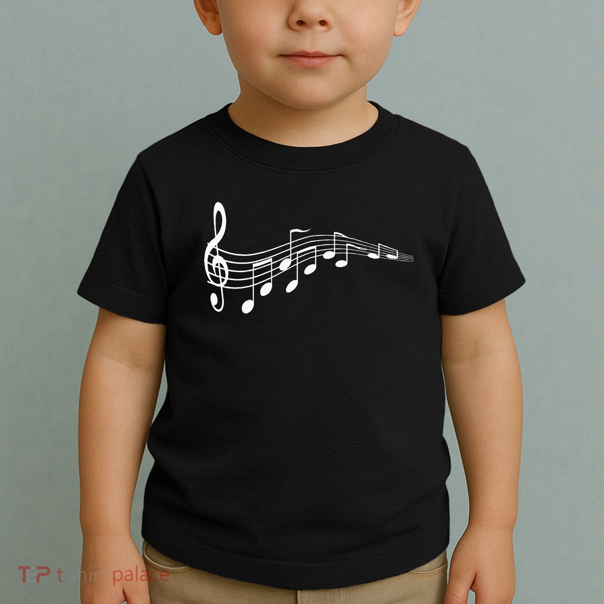 Musical Notes Music Dad Text In Treble Clef Toddler T-Shirt