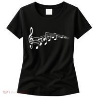 Musical Notes Music Dad Text In Treble Clef Women's T-Shirt thumb 0