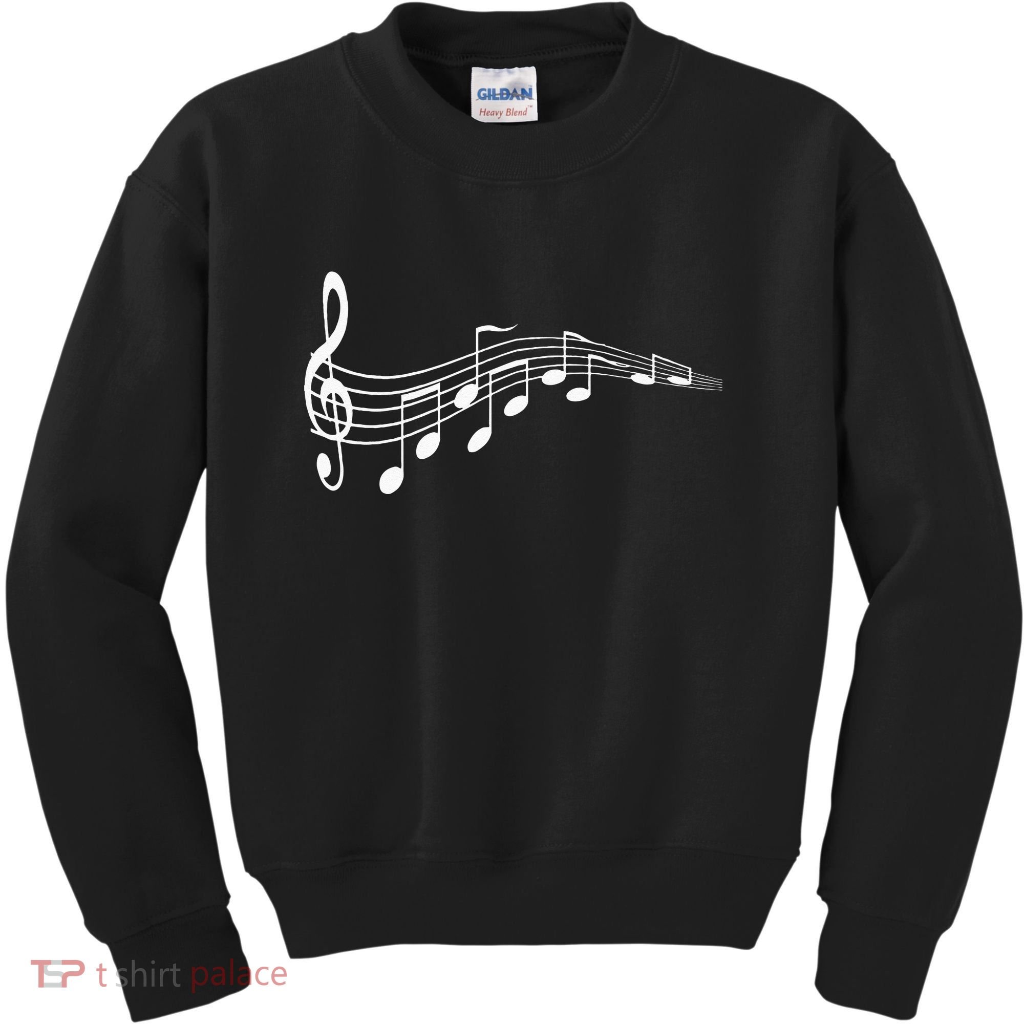 Musical Notes Music Dad Text In Treble Clef Kids Sweatshirt
