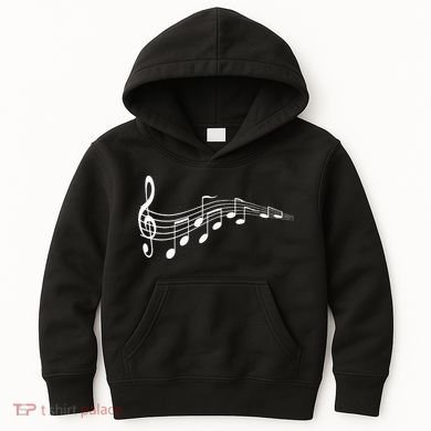 Musical Notes Music Dad Text In Treble Clef Kids Hoodie