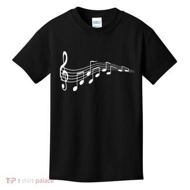 Musical Notes Music Dad Text In Treble Clef Kids T-Shirt