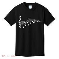 Musical Notes Music Dad Text In Treble Clef Kids T-Shirt thumb 0