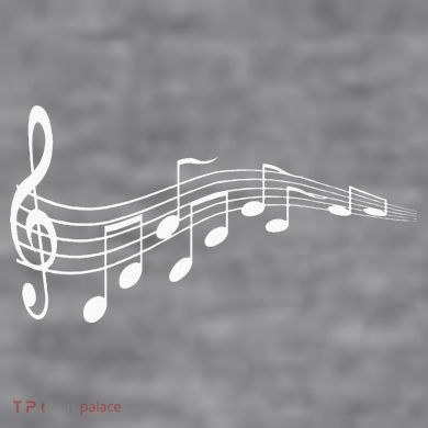 Musical Notes Music Dad Text In Treble Clef Women's Racerback Cropped Tank