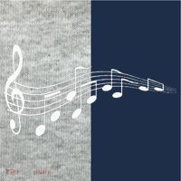 Musical Notes Music Dad Text In Treble Clef Kids Colorblock Raglan Jersey thumb 2