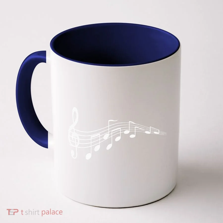 Musical Notes Music Dad Text In Treble Clef Coffee Mug