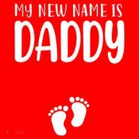 My New Name Is Daddy Happy Father Day Pregnancy Announcement Santa Hat thumb 1