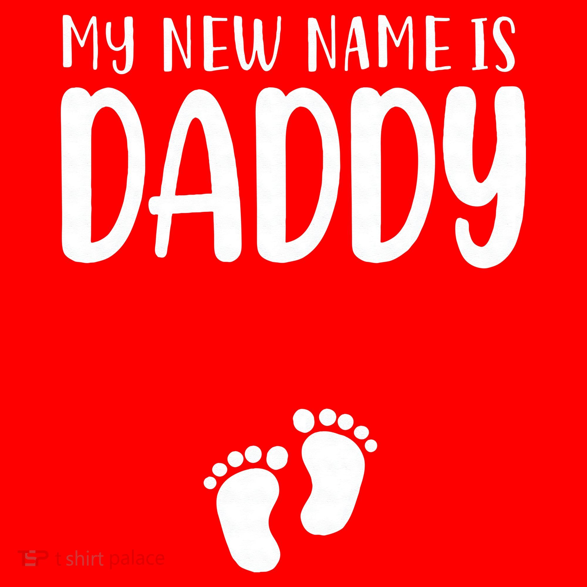 My New Name Is Daddy Happy Father Day Pregnancy Announcement Santa Hat