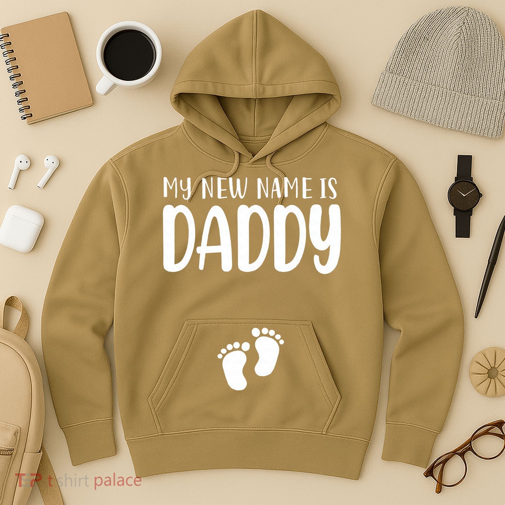 My New Name Is Daddy Happy Father Day Pregnancy Announcement Hoodie