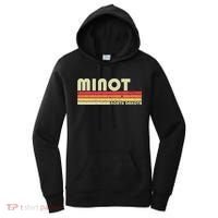 Minot Nd North Dakota Funny City Home Roots Gift Retro 80s Cute Gift Women's Hoodie thumb 0