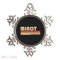 Minot Nd North Dakota Funny City Home Roots Gift Retro 80s Cute Gift Ornament thumb 0