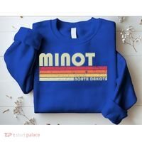 Minot Nd North Dakota Funny City Home Roots Gift Retro 80s Cute Gift Sweatshirt thumb 2