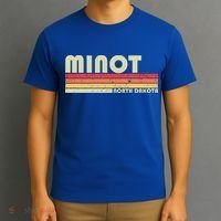 Minot Nd North Dakota Funny City Home Roots Gift Retro 80s Cute Gift T-Shirt thumb 3