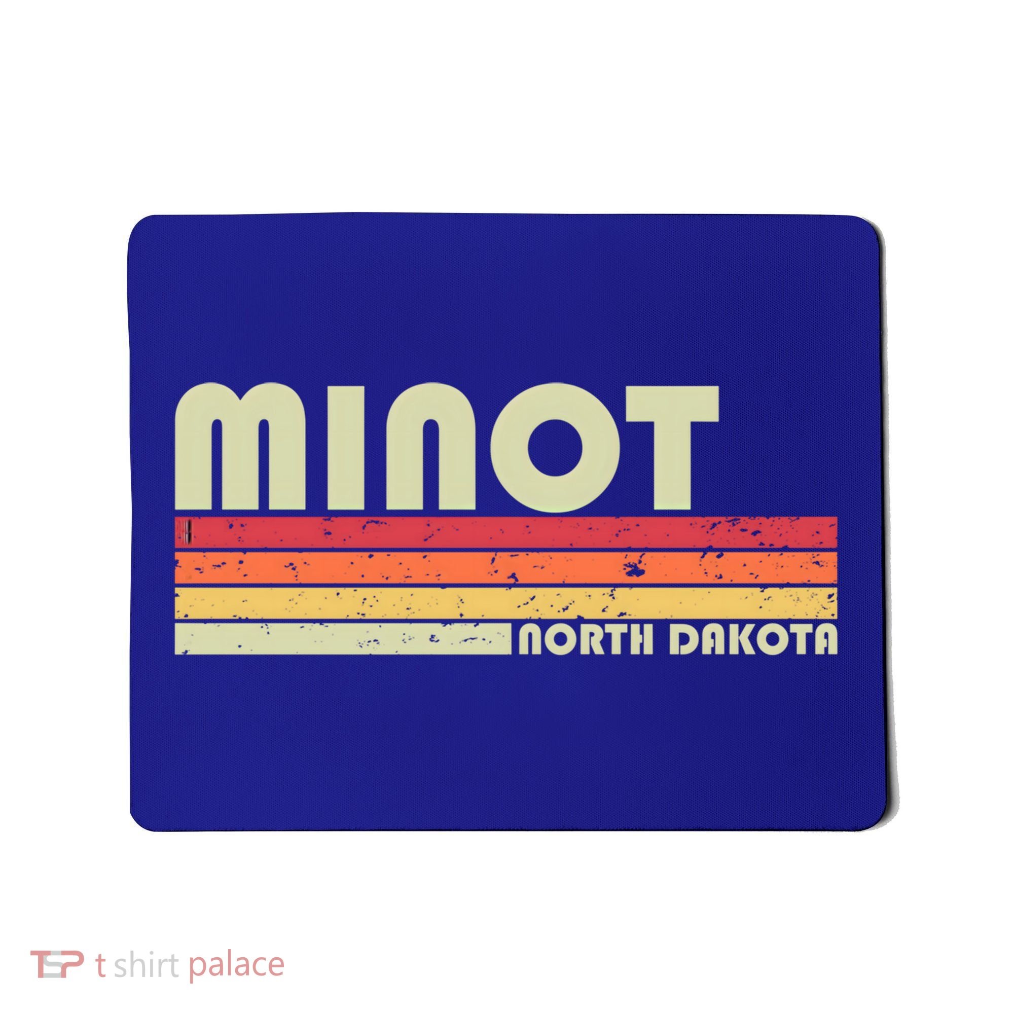Minot Nd North Dakota Funny City Home Roots Gift Retro 80s Cute Gift Mousepad
