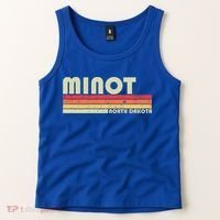Minot Nd North Dakota Funny City Home Roots Gift Retro 80s Cute Gift Tank Top thumb 2