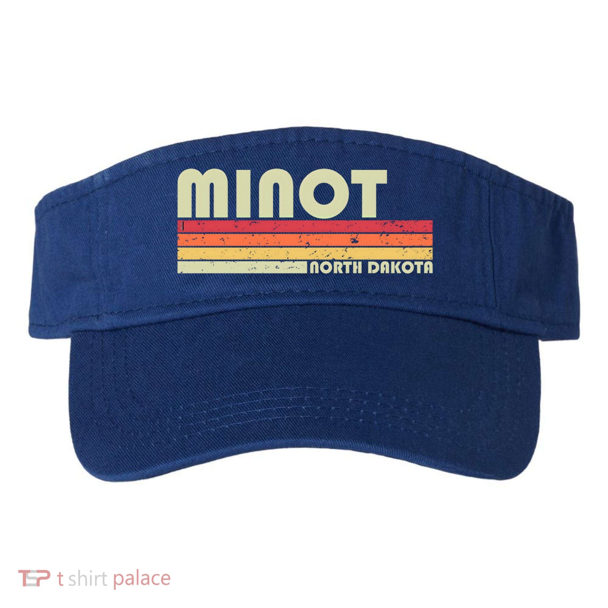 Minot Nd North Dakota Funny City Home Roots Gift Retro 80s Cute Gift Visor