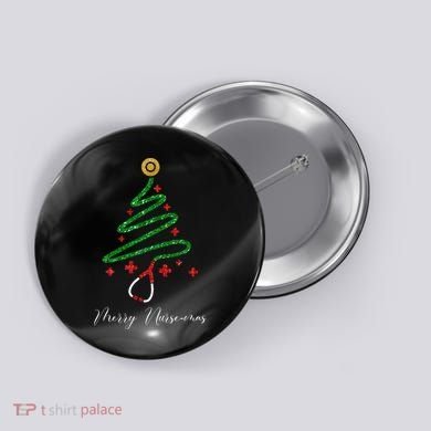 Merry Nursemas Nurse Christmas Button