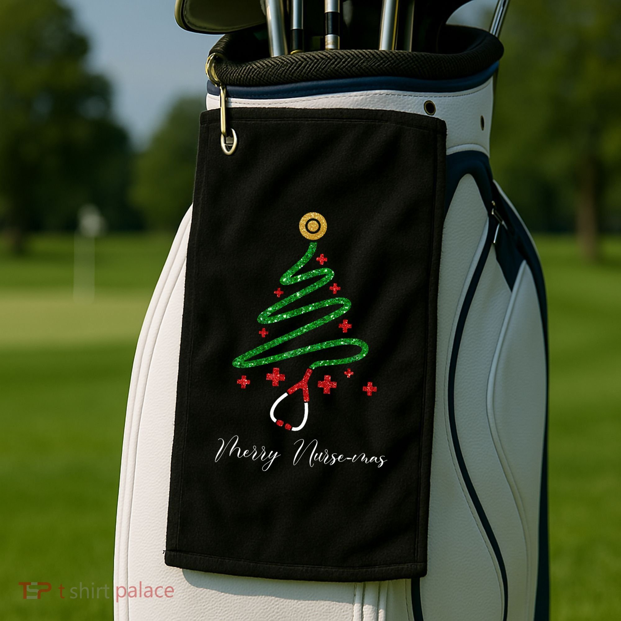 Merry Nursemas Nurse Christmas Golf Towel