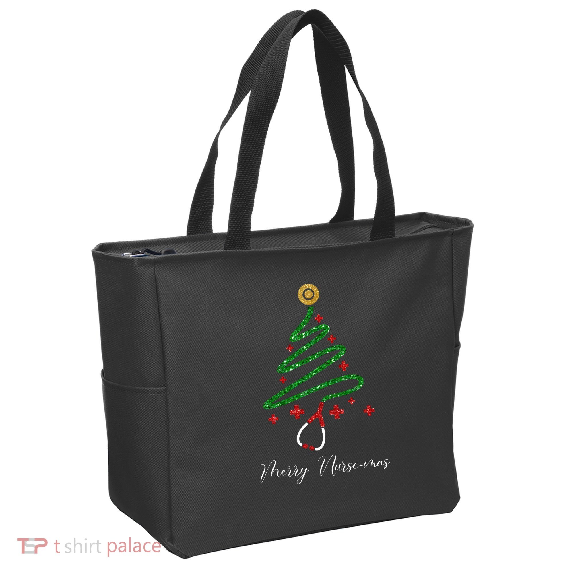 Merry Nursemas Nurse Christmas Tote Bag