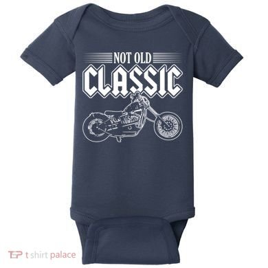 Motorcycle Not Old Classic Design Gifts Baby Bodysuit