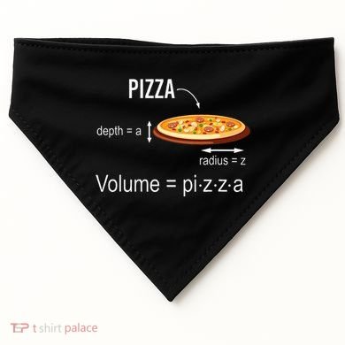 Maths Nerd Pizza Lovers Volume Formula Geek Math Teacher USA-Made Doggie Bandana