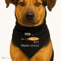 Maths Nerd Pizza Lovers Volume Formula Geek Math Teacher USA-Made Doggie Bandana thumb 1