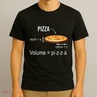 Maths Nerd Pizza Lovers Volume Formula Geek Math Teacher T-Shirt thumb 3