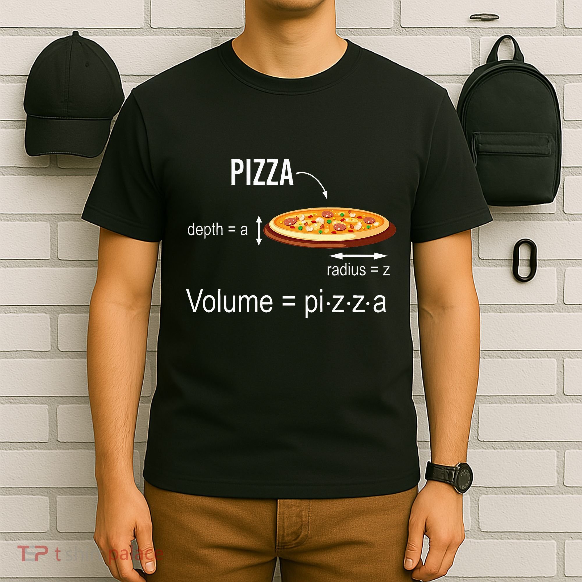 Maths Nerd Pizza Lovers Volume Formula Geek Math Teacher T-Shirt