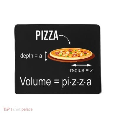 Maths Nerd Pizza Lovers Volume Formula Geek Math Teacher Mousepad