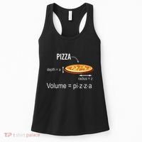 Maths Nerd Pizza Lovers Volume Formula Geek Math Teacher Women's Tank Top thumb 0