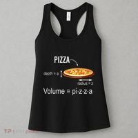 Maths Nerd Pizza Lovers Volume Formula Geek Math Teacher Women's Tank Top thumb 3