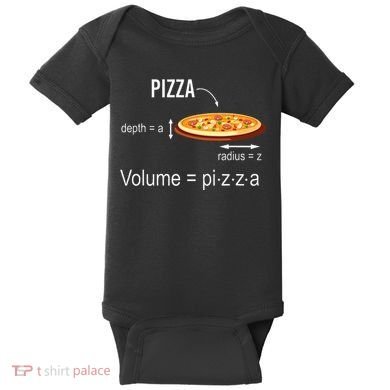 Maths Nerd Pizza Lovers Volume Formula Geek Math Teacher Baby Bodysuit