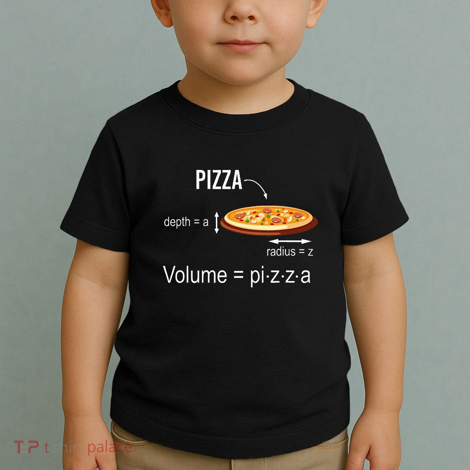 Maths Nerd Pizza Lovers Volume Formula Geek Math Teacher Toddler T-Shirt