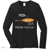 Maths Nerd Pizza Lovers Volume Formula Geek Math Teacher Women's Long Sleeve Shirt thumb 0