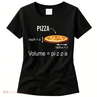 Maths Nerd Pizza Lovers Volume Formula Geek Math Teacher Women's T-Shirt