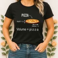 Maths Nerd Pizza Lovers Volume Formula Geek Math Teacher Women's T-Shirt thumb 2